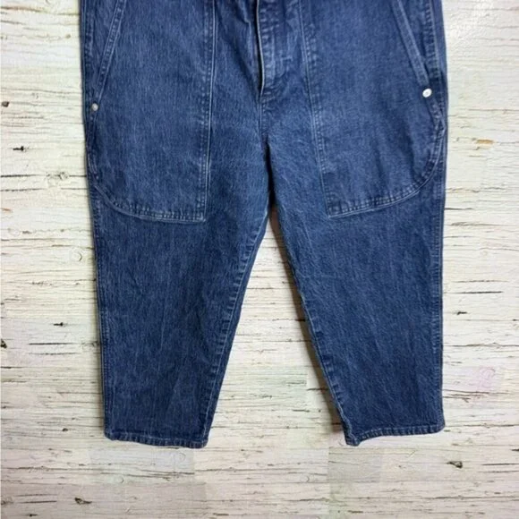 J. Crew Blue Ankle Cropped Jeans Classic Style size 31 Petite carpenter style - Picture 2 of 7